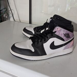 Black and White High-Top Sneakers